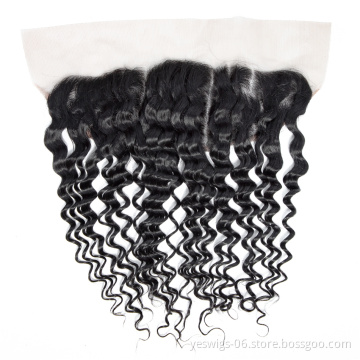 Hot Selling 13*4 Water Wave Lace Frontal With Baby Hair 4x4 2x6 5x5 13x6 6x6 7x7 360 Raw Indian Virgin Hair Swiss Lace Frontal